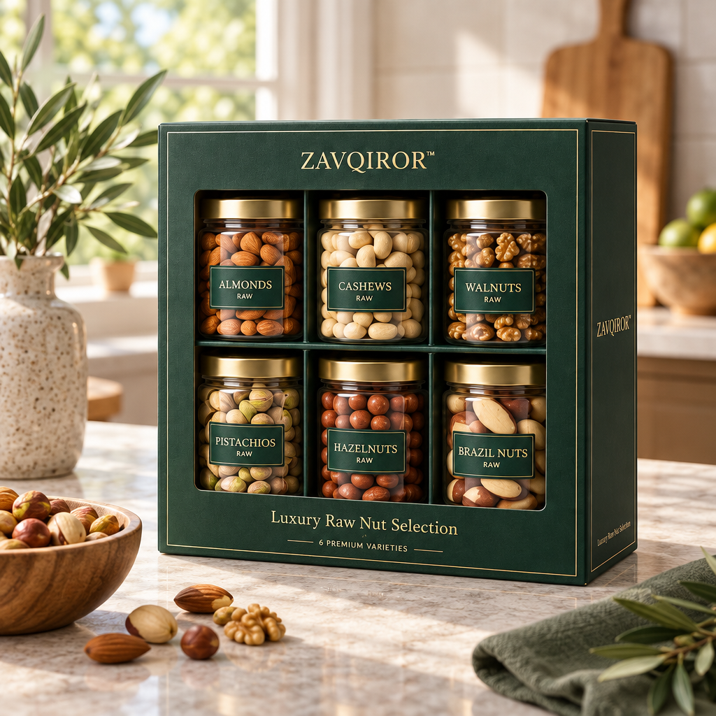 ZAVQIROR™ Luxury Raw Nut Selection Gift Box image 2
