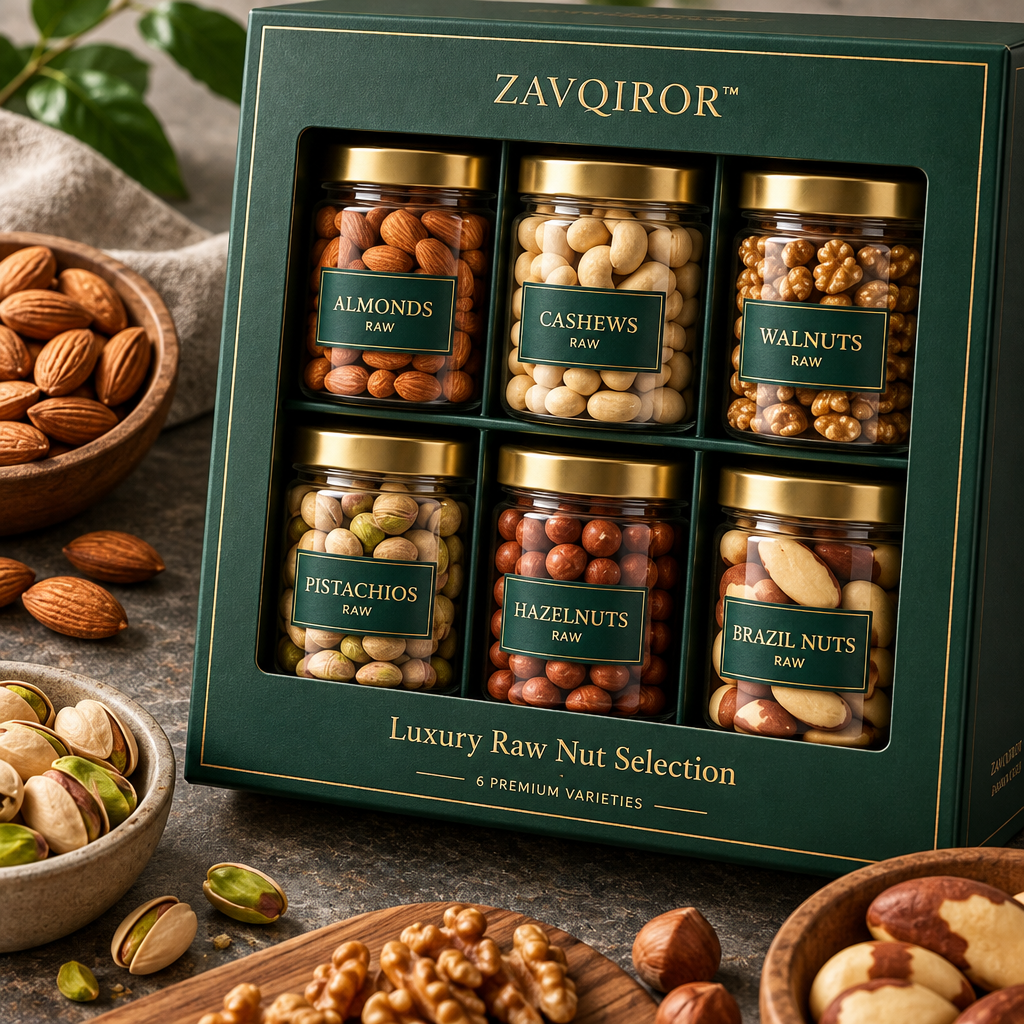 ZAVQIROR™ Luxury Raw Nut Selection Gift Box image 3