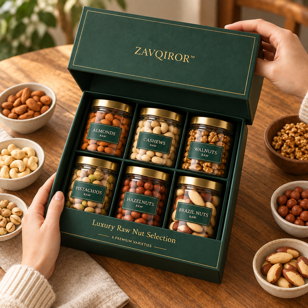 ZAVQIROR™ Luxury Raw Nut Selection Gift Box image 4