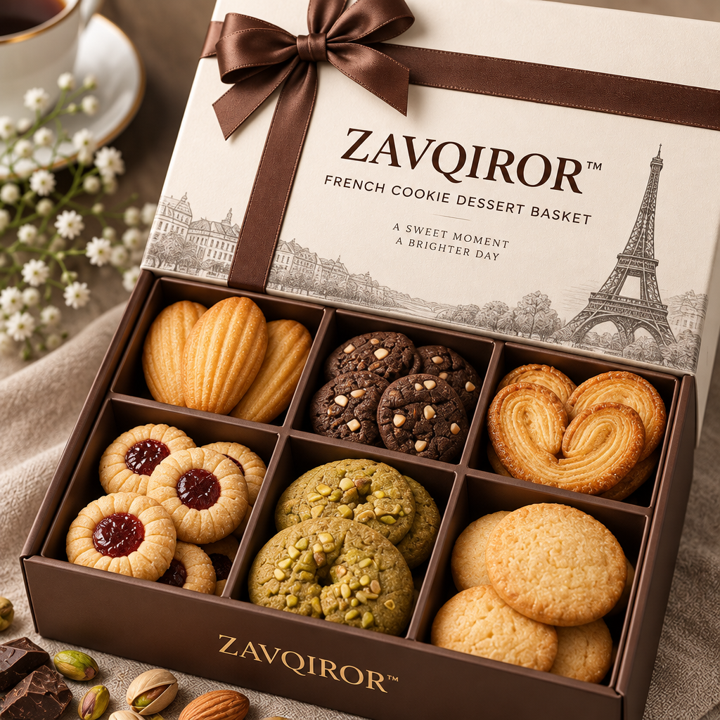 ZAVQIROR™ French Cookie Dessert Basket image 3