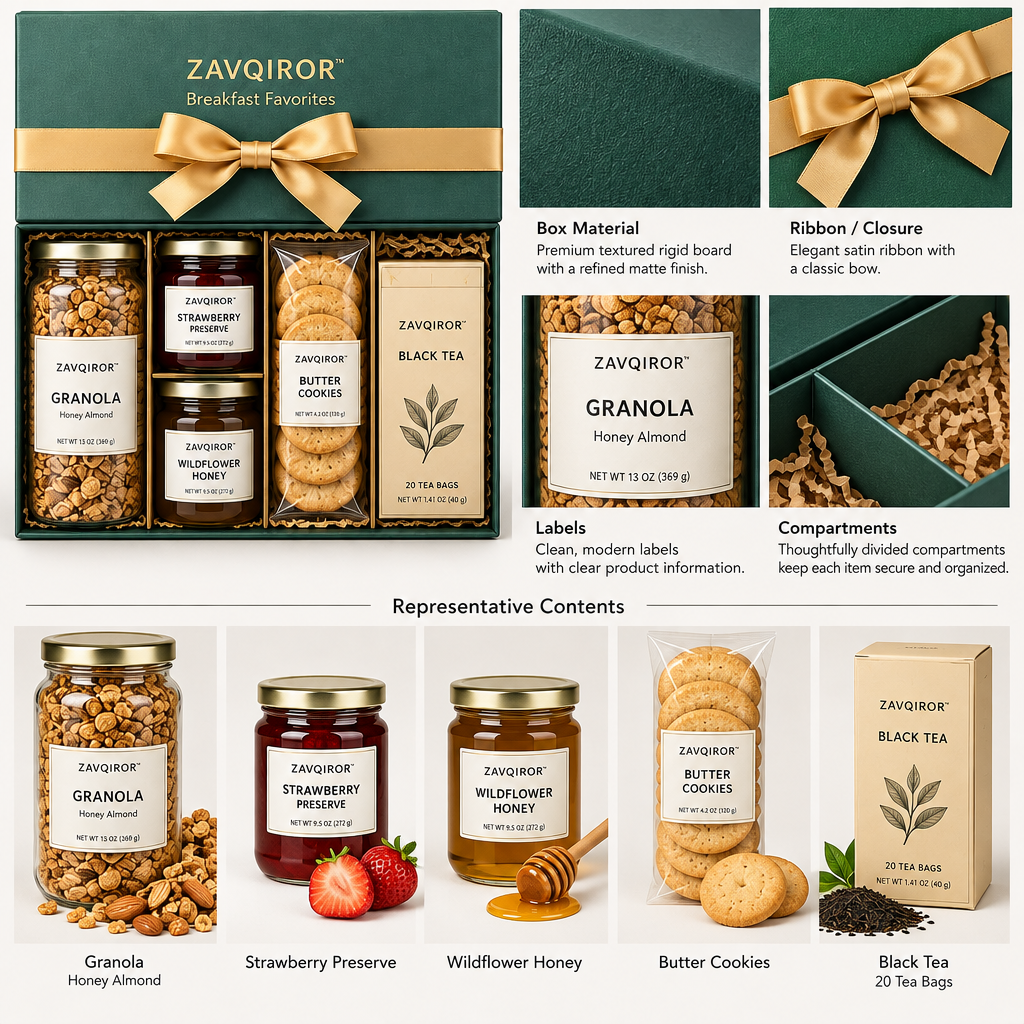 ZAVQIROR™ Breakfast Favorites Gift Basket image 6